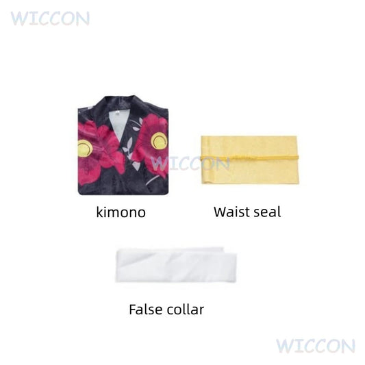 Anime Demon Slayer Tamayo Cosplay Costume – Kimono Haori & Wig Set for Men & Women