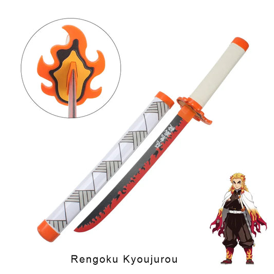 Demon Slayer Katana Cosplay Weapons – Zenitsu, Kyoujurou & Tanjirou 60cm Toy Swords