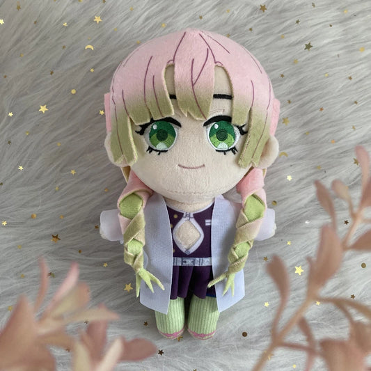 20cm Anime Demon Slayer Kanroji Mitsuri Plush Doll Toy – Kimetsu no Yaiba Cosplay Cute Soft Stuffed Pillow Birthday Gift