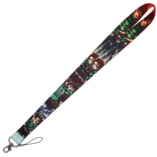 Anime Demon Slayer Credential Holder Lanyard – Key Neck Strap for ID Badge, Cards & Keys