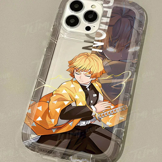 Demon Slayer Transparent Phone Case – Clear Anime Cover for Samsung Galaxy S & A Series