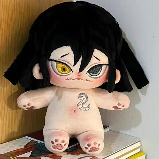 20cm Anime Demon Slayer Iguro Obanai Cosplay Plush Doll – Soft Cotton Stuffed Toy with Dress-Up Outfit