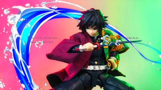 1/12 SHF Anime Tomioka Giyuu Mini Splicing Windbreaker Coat – Clothes Accessory for 6" Demon Slayer Action Figures