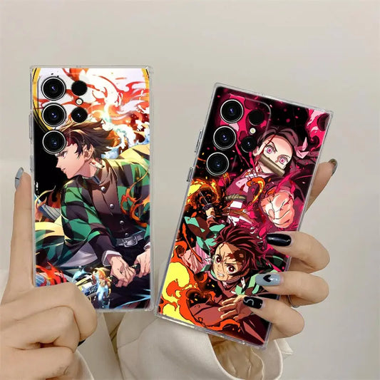 Demon Slayer Tanjiro Anime Phone Case – For Samsung Galaxy S25, S24, S23, S21 Ultra, S22 Plus, S20 FE, A56, A55 5G