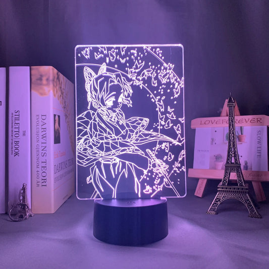 Demon Slayer 3D LED Glowing Acrylic Stand – Kamado Tanjirou & Nezuko Lamp Figure