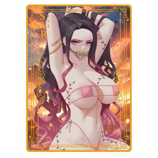 2024 New Demon Slayer Metal Card Collection – Nezuko, Mitsuri, Rias, Yae Miko, Makima, Albedo | Genshin Impact & Goddess Story | Christmas Gift