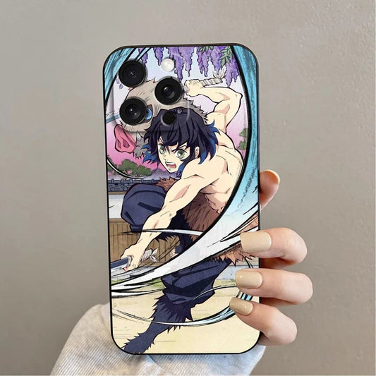 Anime Demon Slayer Phone Case – Compatible with Apple iPhone 16, 15, 14, 13, 12, 11, XS, XR, X Pro Max, Plus, Mini