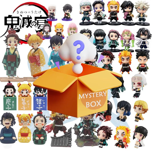 3-5cm Mystery Handicraft Blind Box Demon Slayer Figures – Cute Anime Characters Surprise Collection Gift