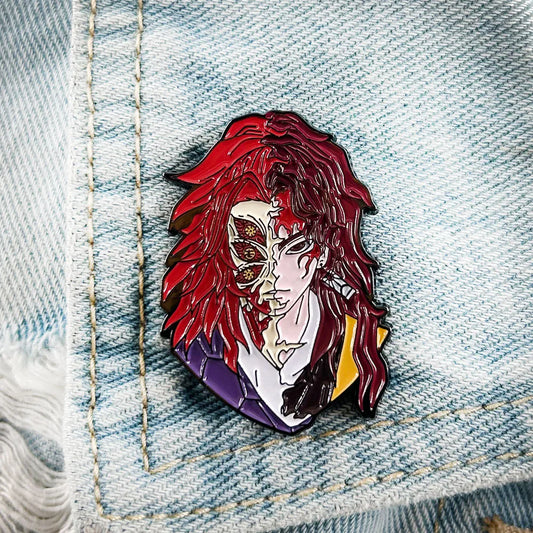 Kokushibo & Yoriichi Tsugikuni Mashup Badge – Kimetsu No Yaiba Evil Slayer Lapel Pin