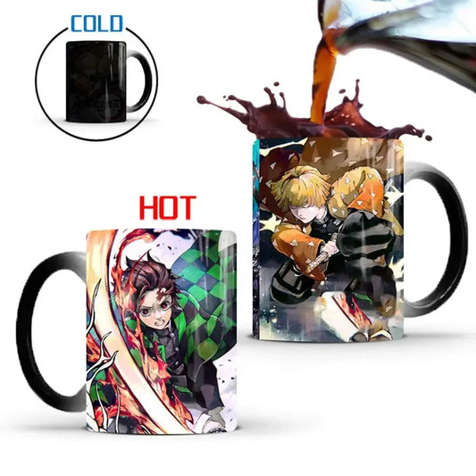 Demon Slayer Discoloration Mug – Kimetsu No Yaiba Heat Sensitive Color Changing Ceramic Cup