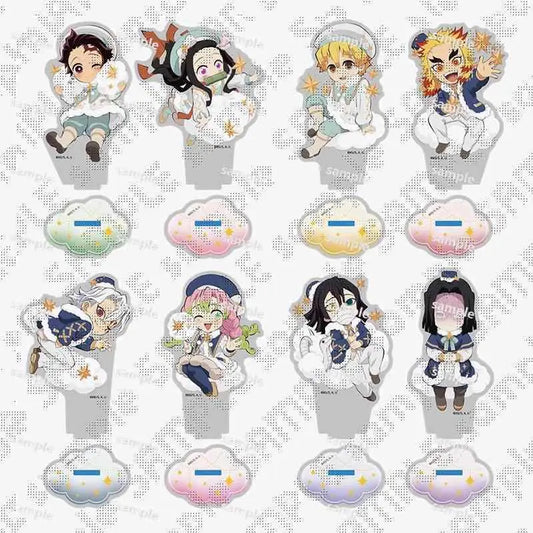 JX TOY Mini Demon Slayer 2025 New Year Acrylic Stand – Nezuko White Snow, Zenitsu, Sanemi & Kyoujurou Figures