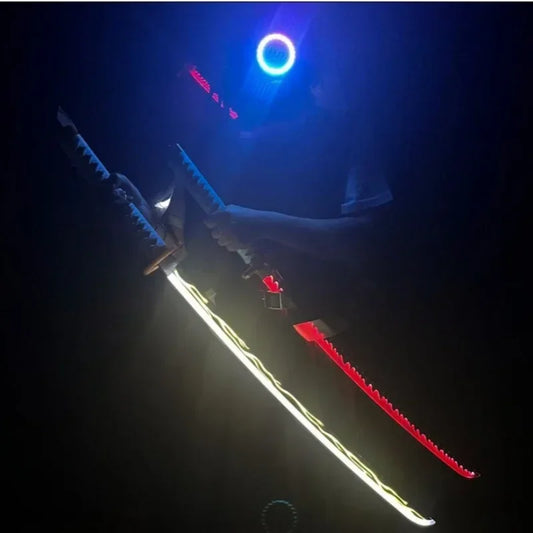 75cm Luminous Demon Slayer Katana – Rechargeable Tanjirou Nichirin Sword Cosplay Prop