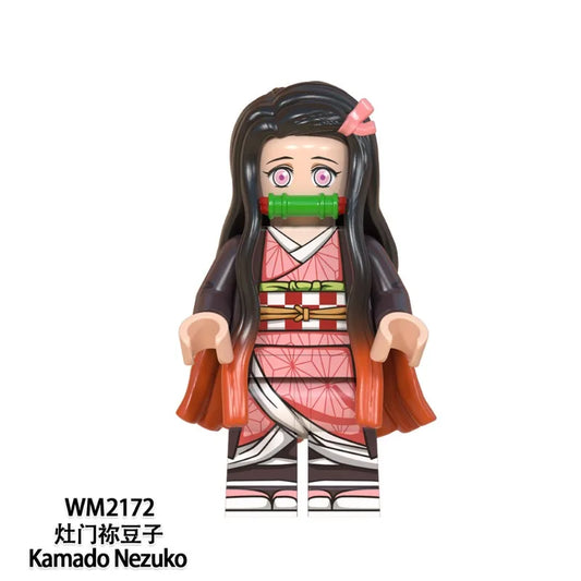 Demon Slayer Anime Tanjirou & Nezuko Action Figures – Creative DIY Building Blocks Toys
