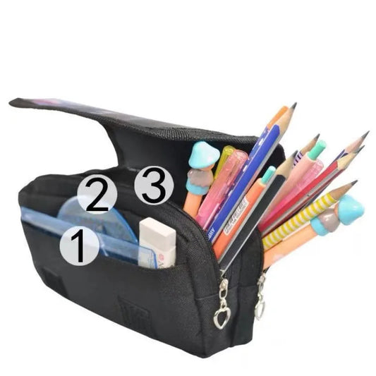 Demon Slayer 3D Anime Pen Bag – Student Pencil Case with Tanjirou, Nezuko, Zenitsu & Giyuu
