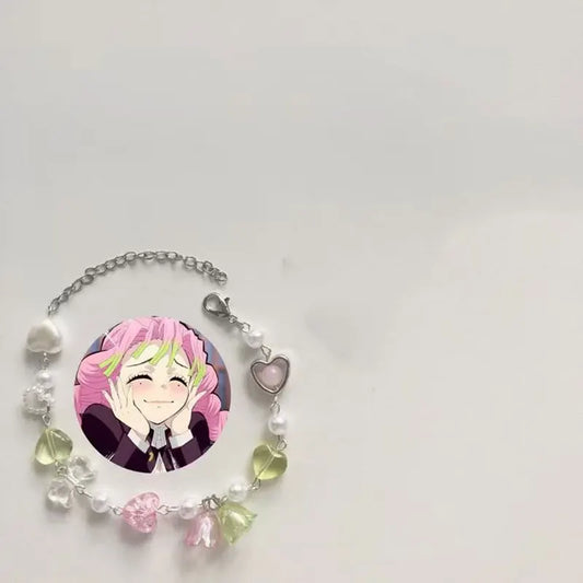 Obanai & Mitsuri Inspired Bracelet – Demon Slayer Couple-Themed Jewelry