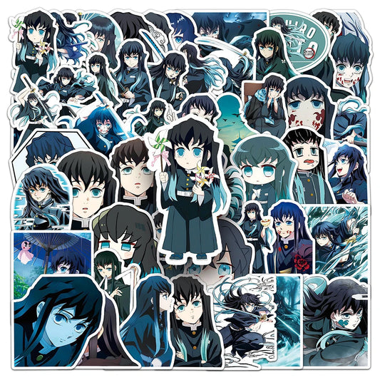 50pcs Demon Slayer Anime Graffiti Stickers – DIY Scrapbook & Cartoon Decals for Kids