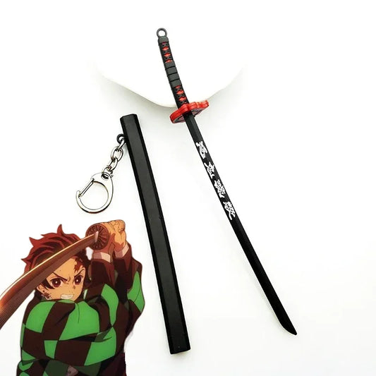 17cm Demon Slayer Mini Katana Sword – Anime Keychain & Party Favor