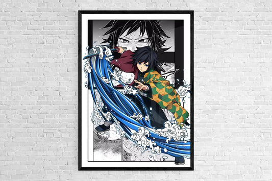 Japan Anime Figure Demon Slayer Canvas Painting Poster – Home Decor for Living Room & Kids’ Room