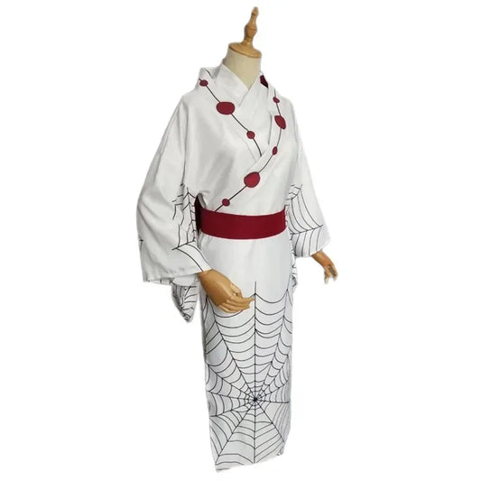 Anime Demon Slayer Rui Cosplay Costume – Spider Demon Ayaki Rui Kimono Outfit