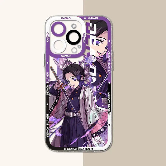Demon Slayer Nezuko, Tanjirou & Giyuu Phone Case – Clear Soft Cover for iPhone