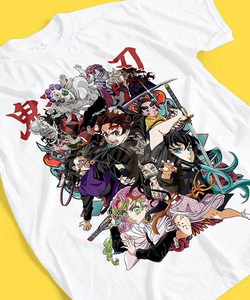 Anime Demon Slayer Season 3 T-Shirt – Featuring Iconic Characters