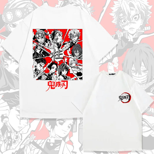 Demon Slayer Animation Derivatives Kamado Tanjirou T-Shirt – Men’s 2025 Summer Fashion Casual Oversized Streetwear