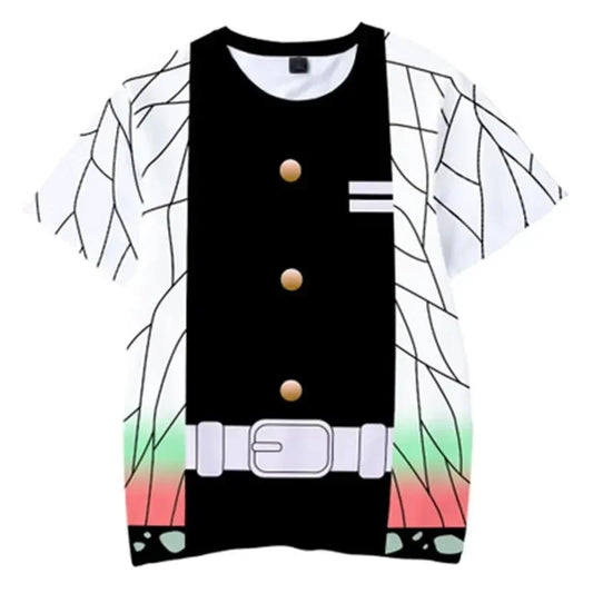 New Summer Fashion Anime Demon Slayer Kochou Shinobu 3D T-Shirt – Kids Casual Unisex Oversized Top