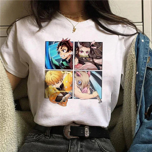 Demon Slayer T-Shirt for Women – Nezuko & Tanjirou Kamado Graphic Tee