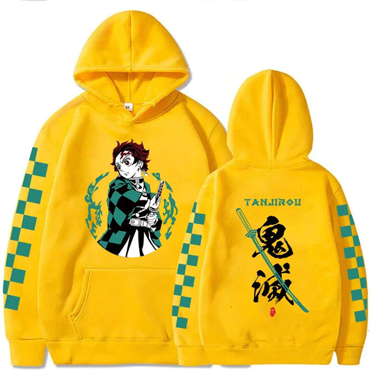 Demon Slayer Japan Anime Plus Size Hoodie – Tanjiro Kamado Unisex Sweatshirt