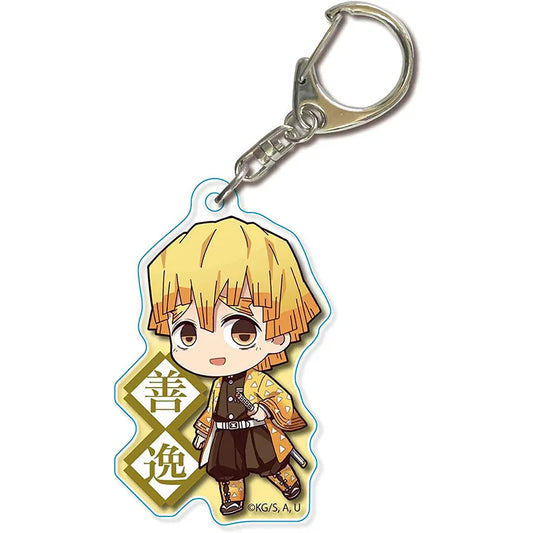 Demon Slayer Acrylic Keychains – Tanjirou, Zenitsu, Rengoku, Sabito & Muzan Keyring Pendants