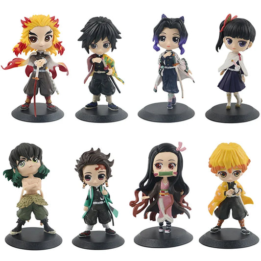15cm Demon Slayer Qposket Figures – Nezuko, Tanjirou, Zenitsu, Inosuke, Kyojuro, Shinobu & Giyuu