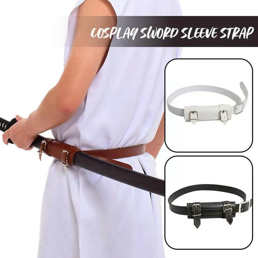PU Leather Katana Belt – Demon Slayer Rapier Strap & Waist Sheath Holder