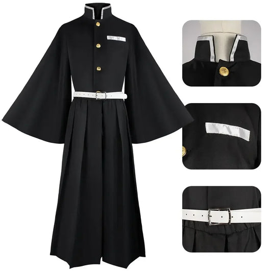 Bilibili Anime Demon Slayer Kimetsu No Yaiba Tokitou Muichirou Cosplay Costume – Kisatsutai Uniform & Wig for Halloween & Parties