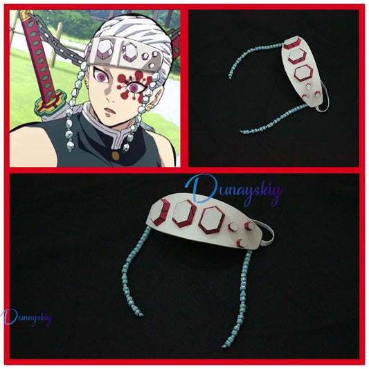Demoon Slayeer Anime Cosplay Uzui Tengen Costume Wig Uniform – Demon Annihilation Blade Sound Pillar Halloween Outfit
