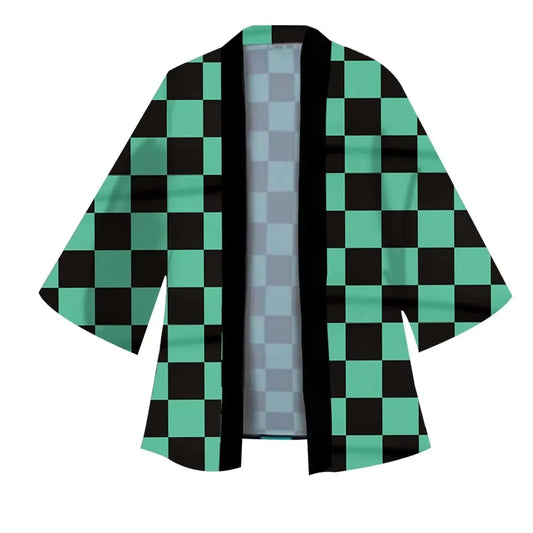 Anime Tanjirou Kamado Cosplay Kimonos – Japanese Haori Robes for Men & Women