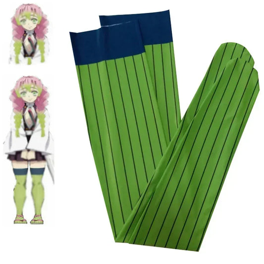 Kimetsu Geen Yaiba Demon Slayer Kanroji Mitsuri Cosplay Costume – Women’s Halloween & Xmas Outfit with Over-the-Knee Socks