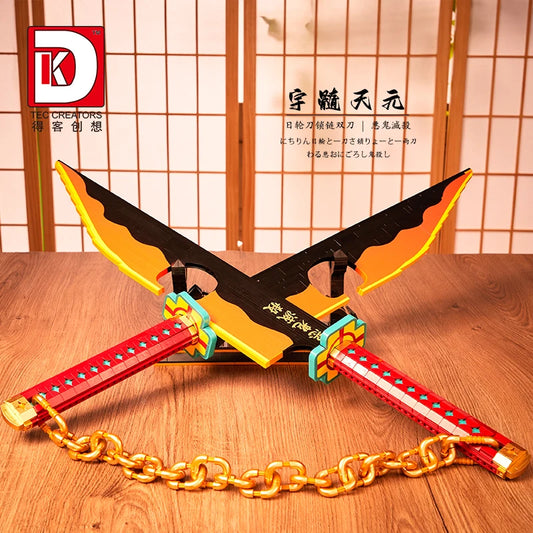1478PCS Demon Slayer Uzui Tengen Sword Building Blocks Set – Ninja Katana Model Toy