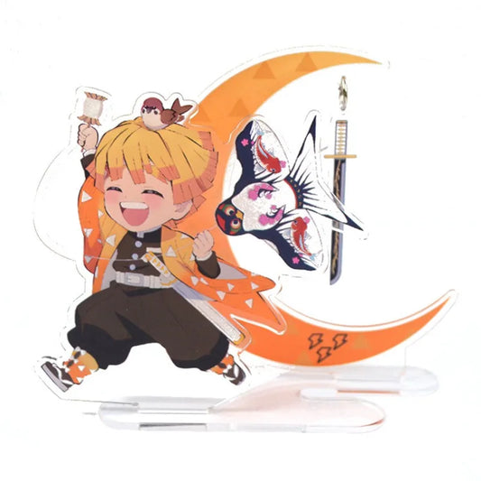 Demon Slayer Acrylic Stand-Up Figures – Double-Sided Backpack Pendants & Creative Accessories
