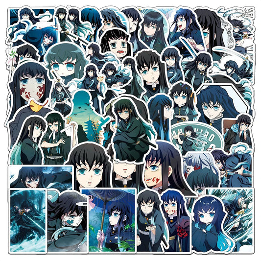 50pcs Demon Slayer Anime Graffiti Stickers – DIY Scrapbook & Cartoon Decals for Kids