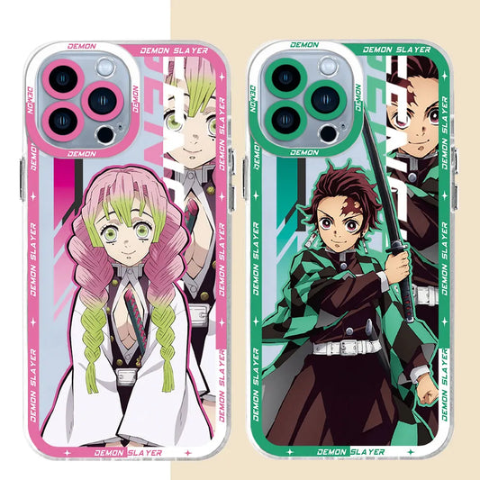 Demon Slayer Kanroji Mitsuri Phone Case – Clear Anime Cover for iPhone Models