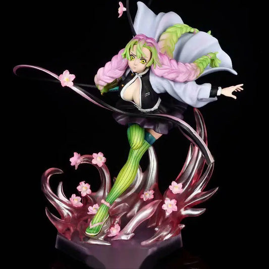 22cm Demon Slayer Kanroji Mitsuri Anime Girl Figure – GK Statue for Boys Collection & Desktop Decoration