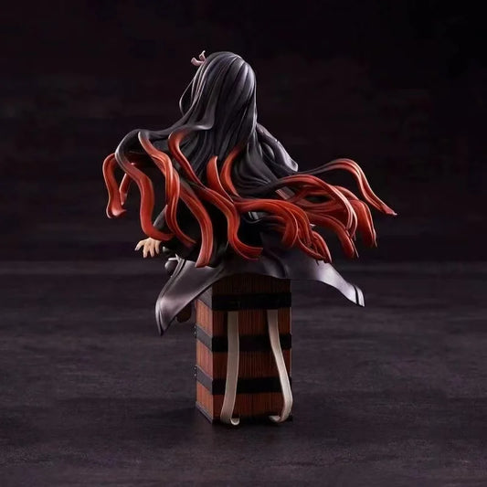 15cm Demon Slayer Kamado Nezuko Sitting PVC Figure – Anime Model Toy for Collection & Display