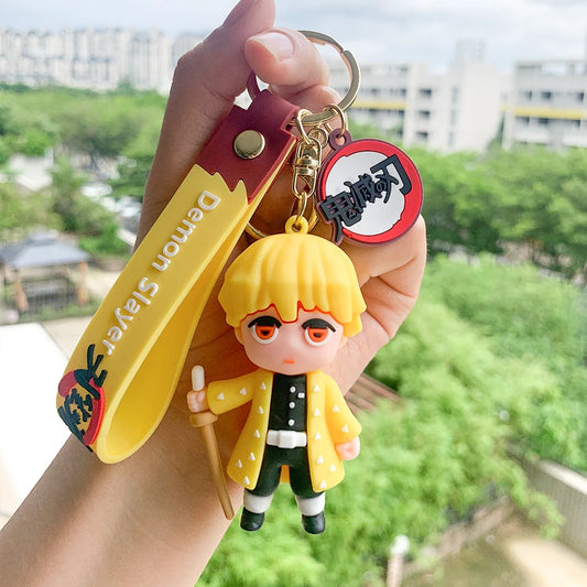Demon Slayer Keychain – Cute Tanjiro & Nezuko Anime Doll Keyring