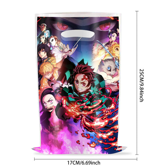10/50pcs Demon Slayer Birthday Decoration Gift Bags – Tanjirou Kamado Candy & Party Supplies