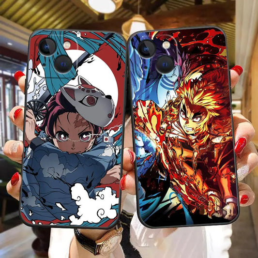 Tanjiro & Nezuko Demon Slayer Phone Case – Compatible with Apple iPhone 16, 15, 14, 13, 12, 11 Pro, XS Max, Mini, X, SE, 8, 7 Plus