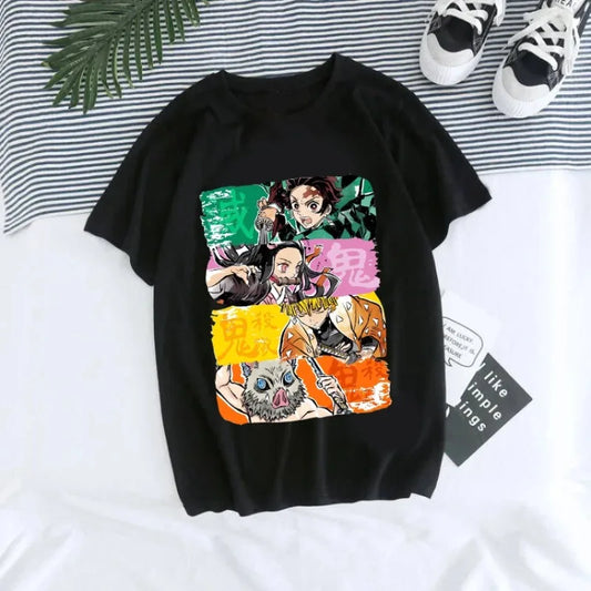 Women’s T-Shirt Graphic Anime Demon Slayer – Unisex Tanjirou Kamado Printed Harajuku Tee