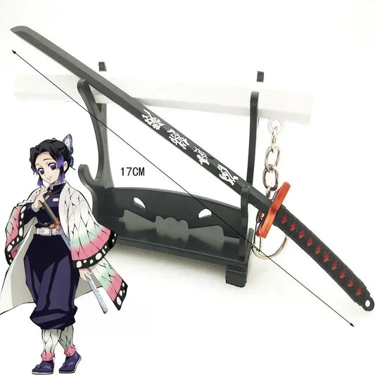 Alloy Demon Slayer Mini Katana Sword Keychain – Anime Kimetsu No Yaiba Samurai Sword Decoration