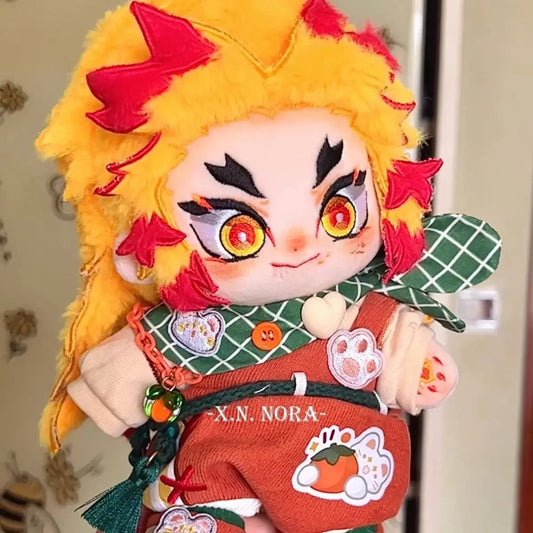 20cm Stuffed Anime Kimetsu No Yaiba Demon Slayer Rengoku Kyoujurou Plush Doll – Dress-Up Cotton Toy for Kids