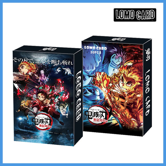 Demon Slayer Japanese Anime Lomo Card – 1 Pack/30pcs Card Games with Postcards | Message Gift for Fans, Game Collection Toy