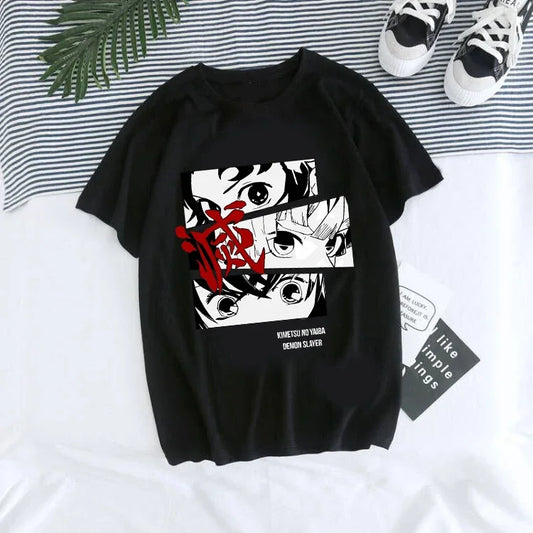 Women’s T-Shirt Graphic Anime Demon Slayer – Unisex Tanjirou Kamado Printed Harajuku Tee